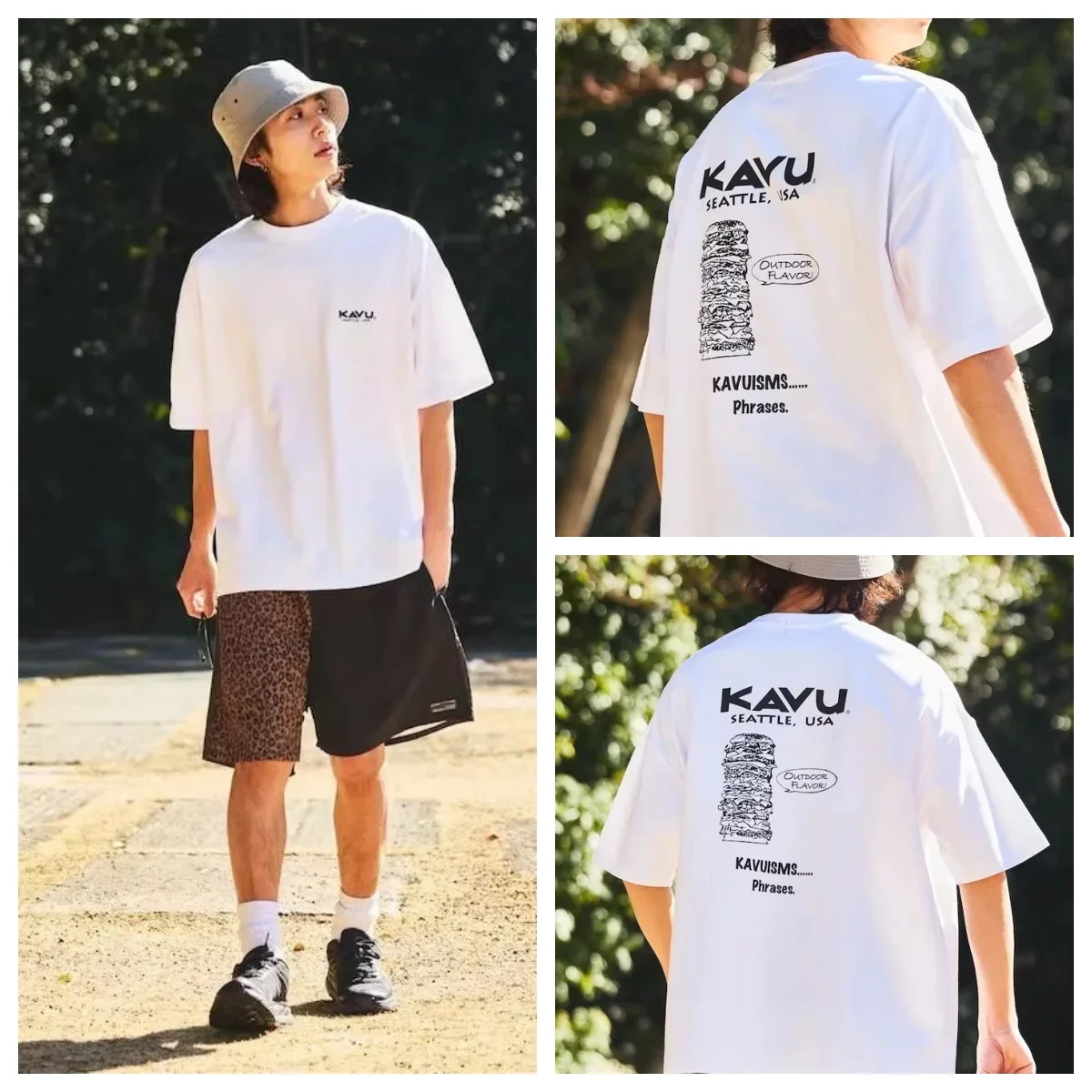 

Europe's Best-selling Kavu Print New Men's and Women's Loose and Comfortable Heavy Cotton Breathable T-shirt Summer