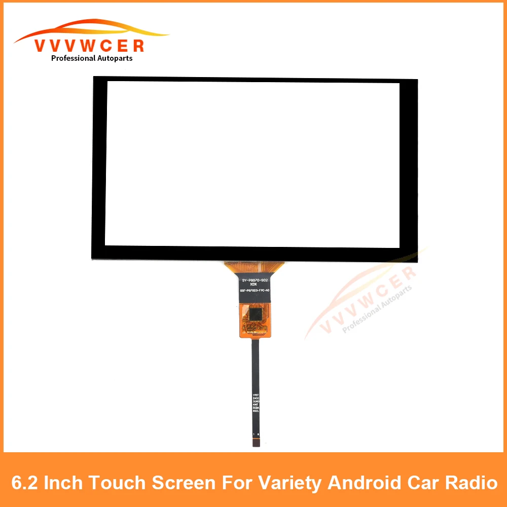 Pannello digitalizzatore in vetro Touch Screen da 155*88mm da 6.2 pollici a 6 pin per la varietà di navigazione autoradio Android