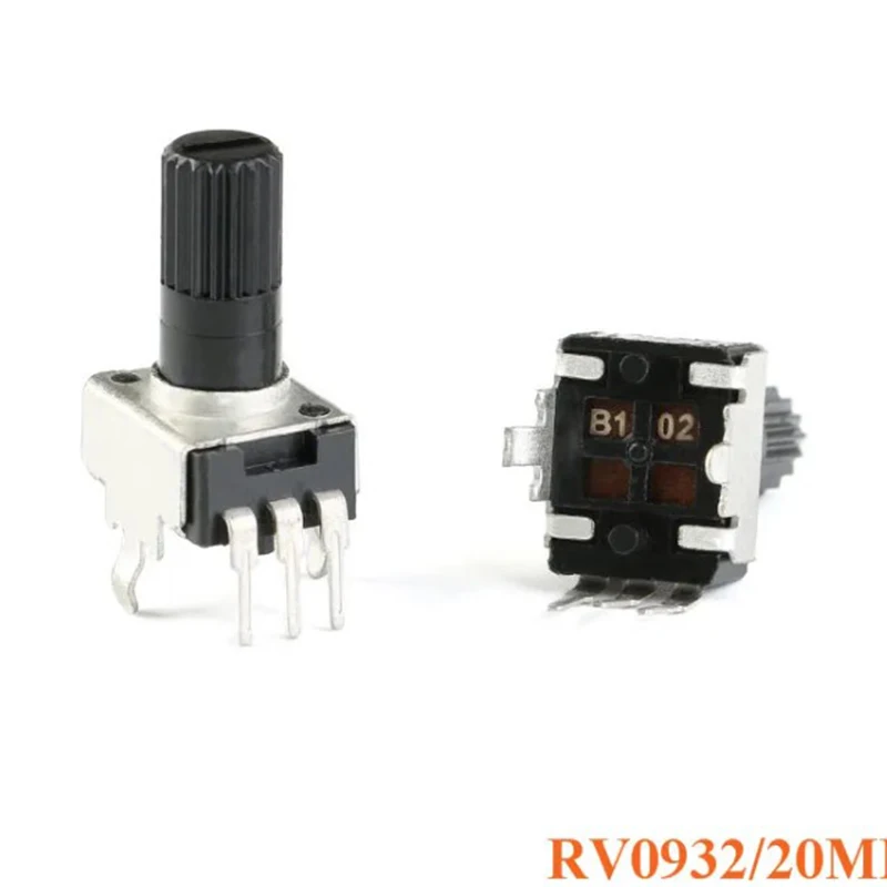 Eje Vertical Rv09 de 20mm, 10 piezas, 1k, 5k, 10k, 50k, 100k, 0932, resistencia ajustable, potenciómetro de sello de 3 pines, 102, 502, 103, 503, 104