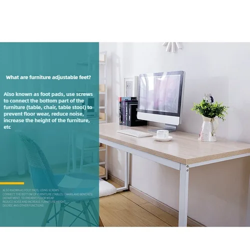 Imagen 2 del producto Base Niveladora, M6, M8, M10, Altura Ajustable por Tornillo, Diámetro 21mm, 24mm, 27mm, 30mm, 36mm, 40mm, 2 Piezas, 4 Piezas, 8 Piezas