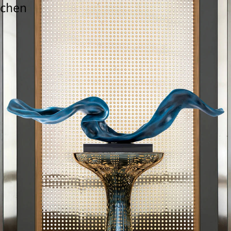 ZMLEntrance Hallway Ornament Light Luxury Abstract Sculpture Creative Art Soft Decoration Craft