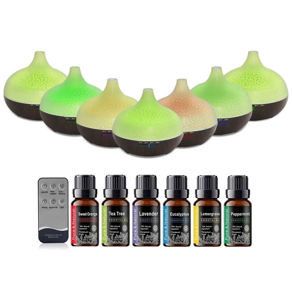 

Remote Control Humidifier & Diffuser Combo for Large Room, 550ml Ultrasonic Cool Mist, Auto Shut-Off, Ultra Quiet for Bedroom