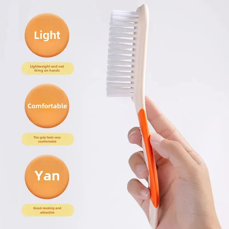 Multifunctional Long Handle Soft Bristle Shoe Brush Color Blocking Waterproof Shoe Cleaning Brush Home Use Board Brush Laundry B