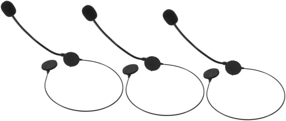 

3Pcs Toy Microphone Headset Props for Cosplay Rock Star Costume Halloween Party Accessory Black Headset Adjustable Features