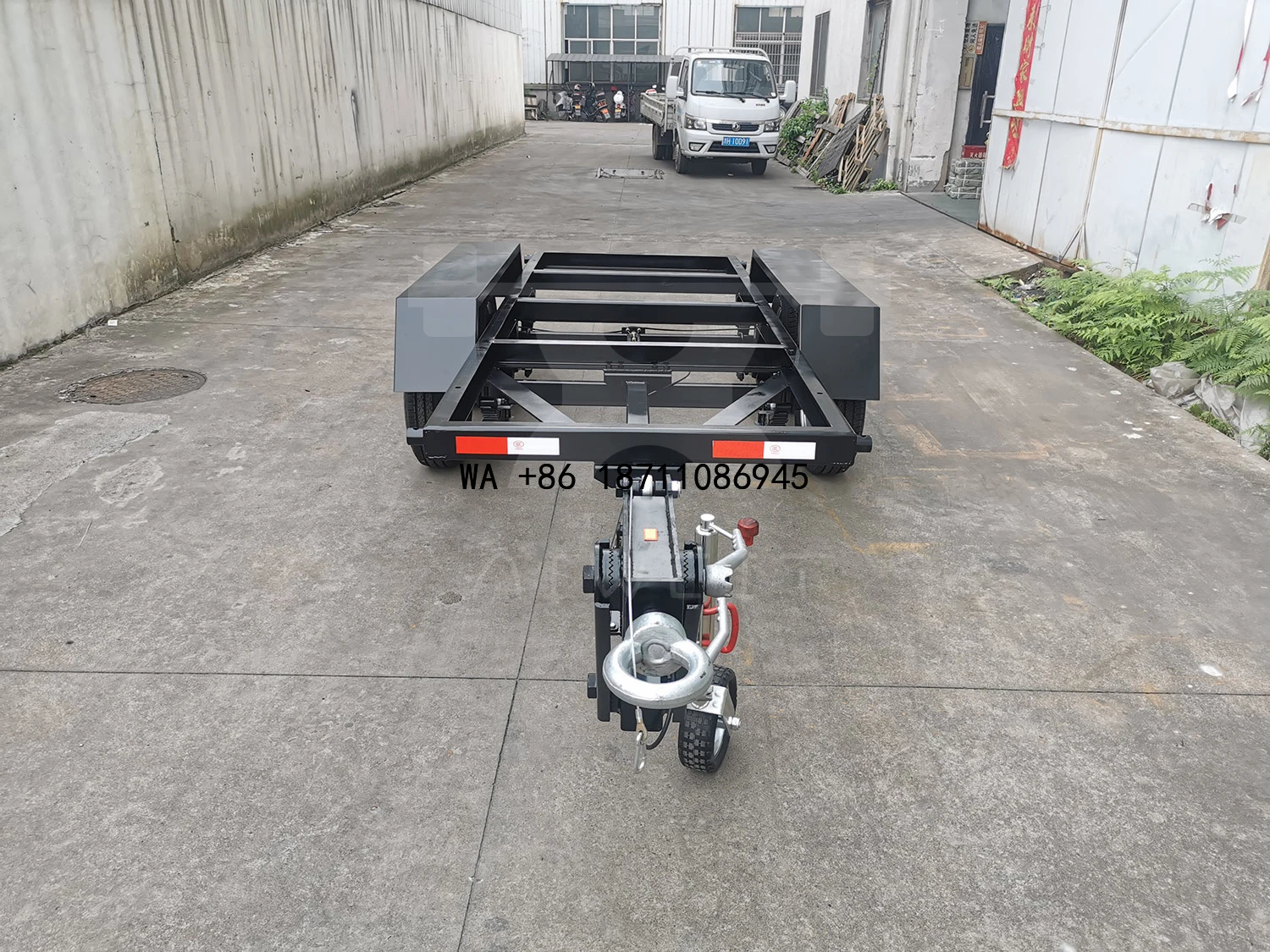 （Factory Direct Sale）China Manufacturer Trailer Frame Chassis Generator Set 4 Wheel Utility Trailer