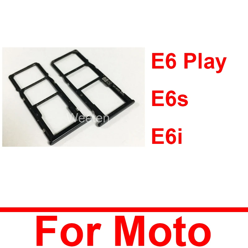 SIM Card Tray Holder Reader Slot Adapter For Motorola Moto E6S E6 Play E6Play E6i  Card Slot Socket Replacement Parts