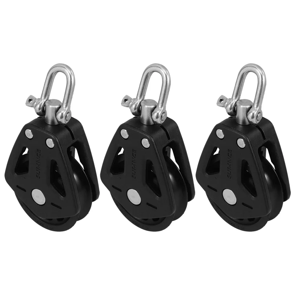 

3pcs Pulley Accessories Dual Nylon Swivel Wheel for Home Gym Sailing Yacht Kayak Boat Cable Rope Attachment System Weight
