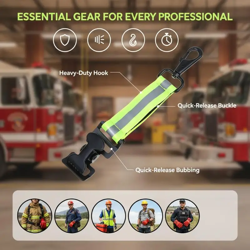 1Pcs Multifunction Portable Gloves Clamps Firefighter Glove Strap Green Grey Labor Work Clamp Mitten Clips Gloves Keeper