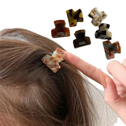 Acetate Geometric Hair Claws Women Vintage Side Hair Clip Mini Cute Hairpin Fashion Leopard Pattern Headdress For Girl