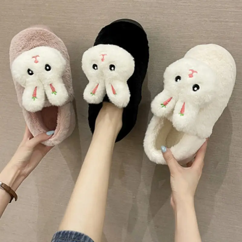 

2025 FW 3D Rabbit Fashion Cute Women's Cotton Shoes Stylish All Match Outdoor Korean Version Hot Pick