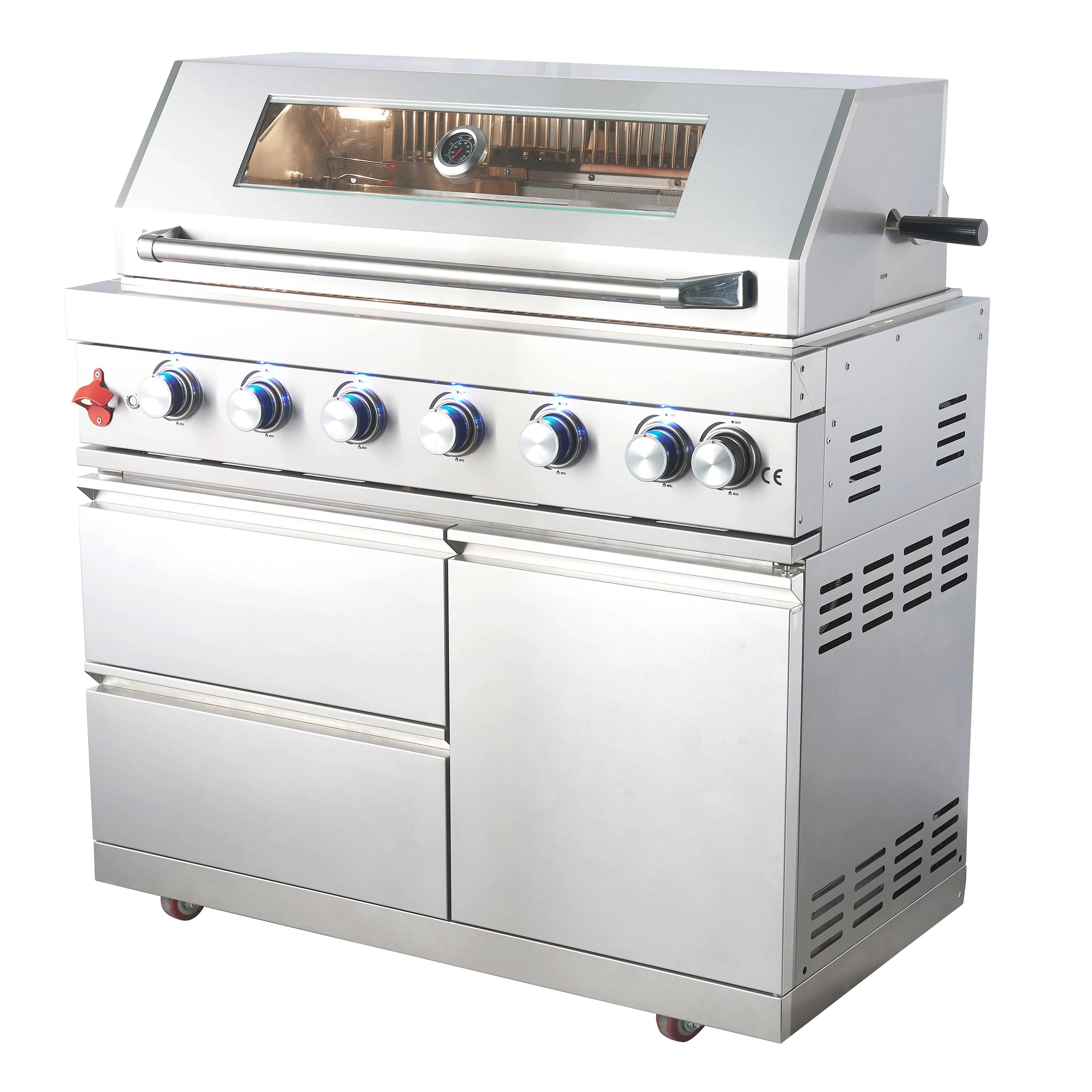 

-Китайская поставка, профессиональные 6-конфорки, встроенные газовые грили для барбекю из нержавеющей стали