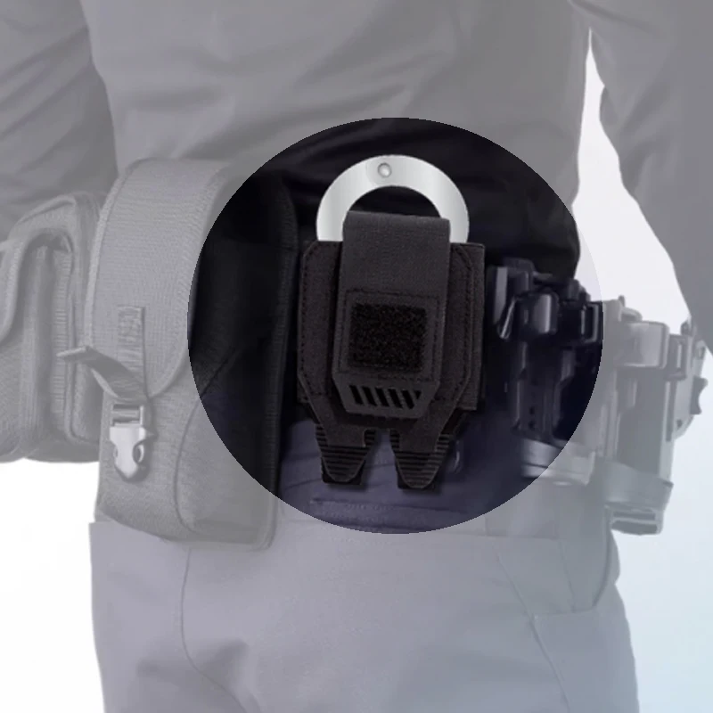 Tactical 500D Handcuff Pouch Low Profile Waist Case Holster Duty Belt Vest Law Enforcement Outdoor Hunting MOLLE Belt Bag