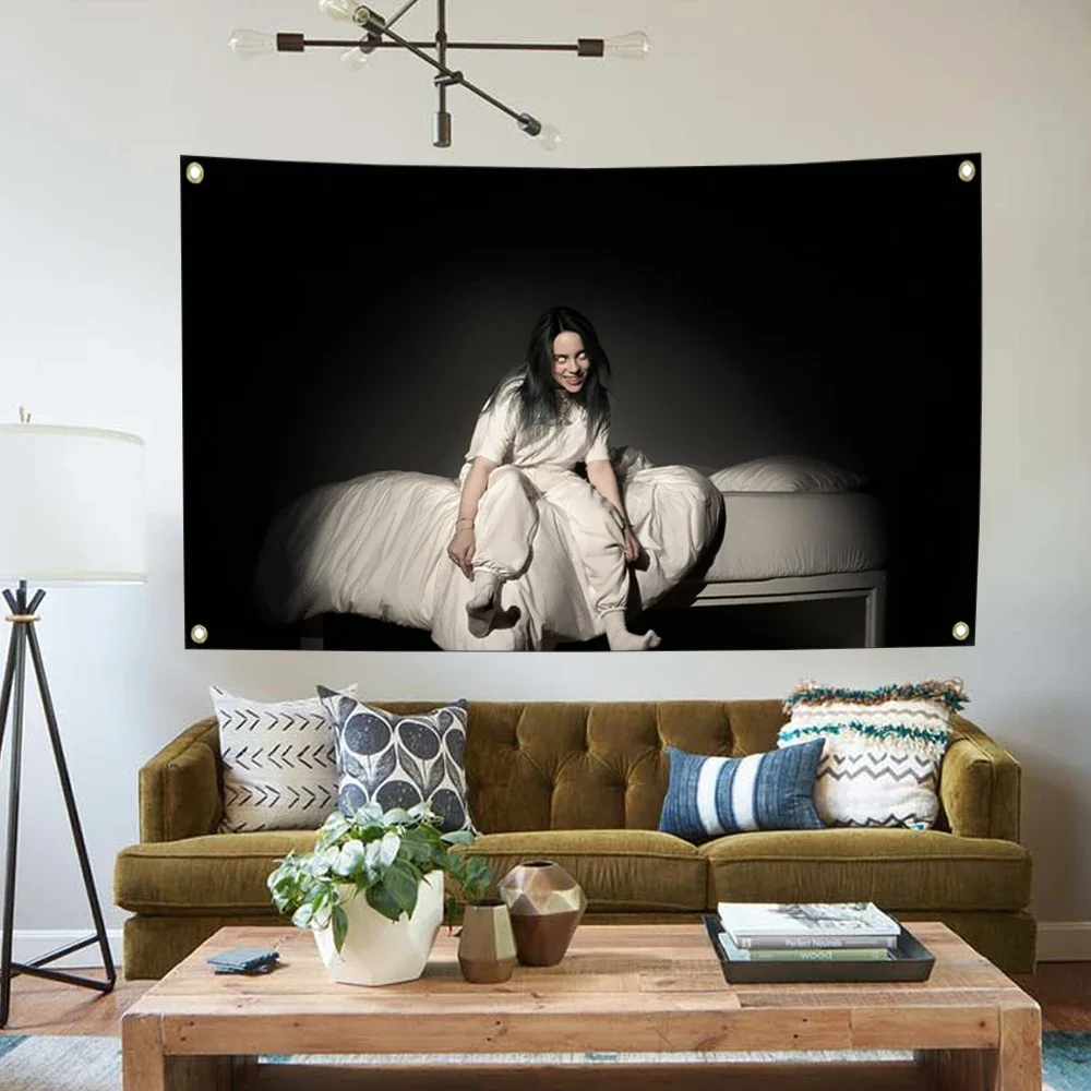 Famous pop singer B-Billie album flag 3x5fts 2x3fts home decoration aesthetics wall hanging bedroom birthday gift
