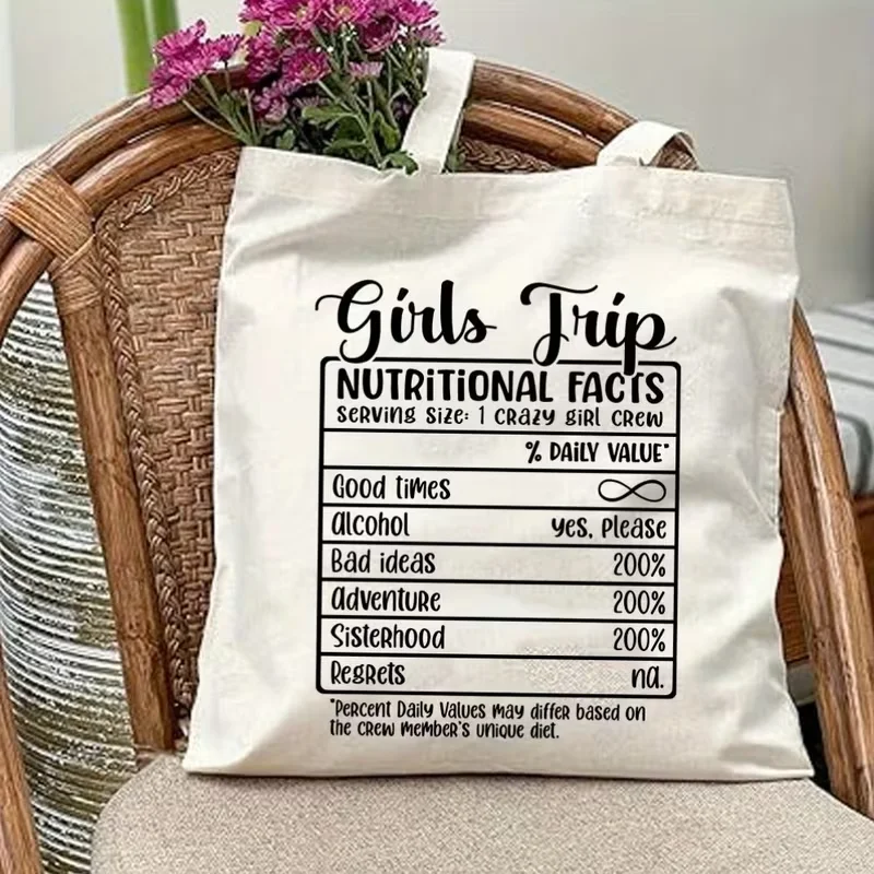 

2025 Travel Girls Tote Bag, a Humorous Gift for Best Friends, Featuring a Print That Suggests We Cause Mischief Together.