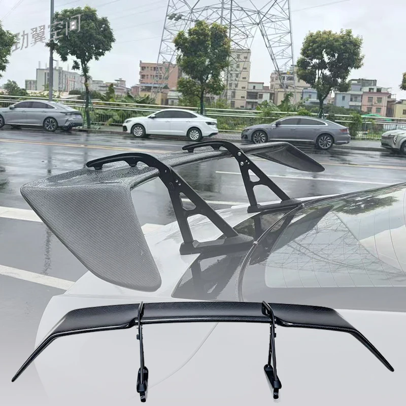 For 2022-2024 Hyundai Elantra STI Style Real Carbon Fiber Rear Spoiler, Car Exterior Modification Accessories 5
