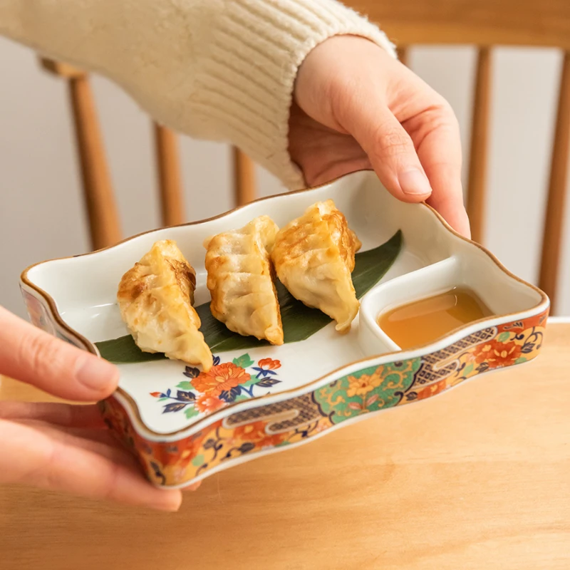 Mino Braised Vintage Ceramic Plate, Sushi Dish, Dumpling Flavor Tray, Soy Sauce Vinegar Bowl, Japanese Imported