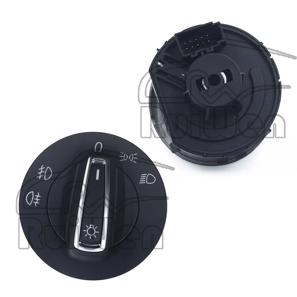 

Headlight Switch Foglamp Headlight Switch Knob for VW Polo T-Cross Seat Arona Ateca Ibiza Leon Toledo 5G0941431A