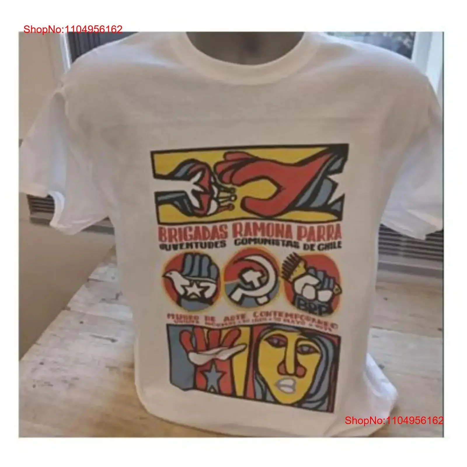 Brigadas Ramona Parra camiseta estilo Retro blanco 078 vintage lavado Casual transpirable suave ligeramente estirado homme cómodo