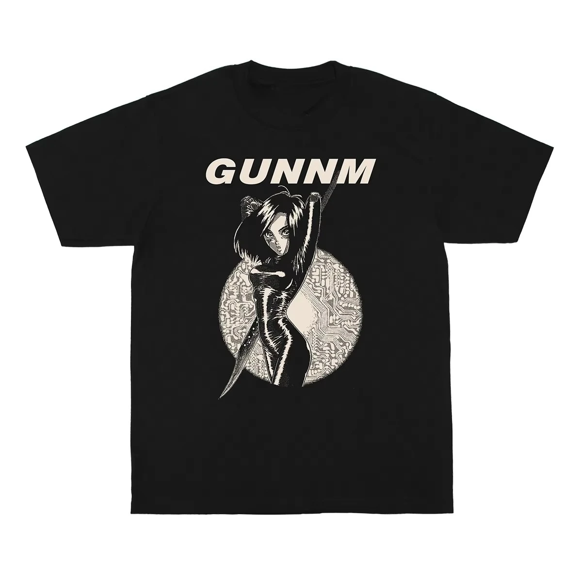 Battle Angel Alita T-shirt Men Cotton Short Sleeve Anime Manga Graphic Print Casual Summer Retro Hipster Vintage Streetwear Top