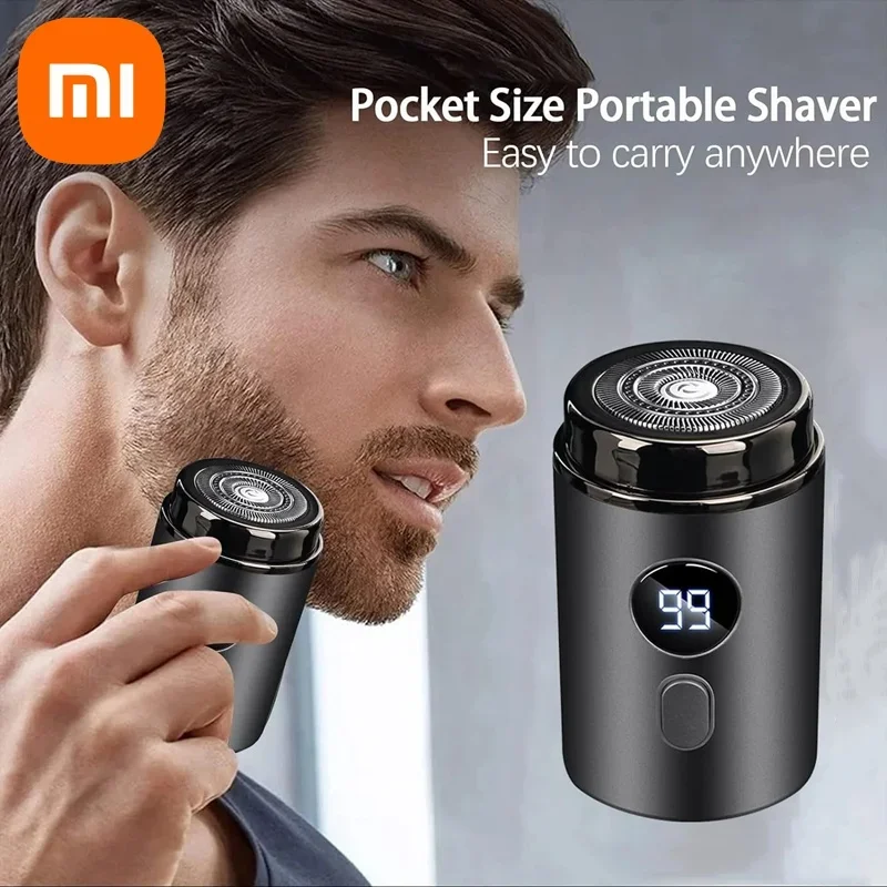 Xiaomi Men Electric Mini Shaver Rechargeable Type-c Charging Car Portable Shaver Led Digital Display Men Women Home Razor