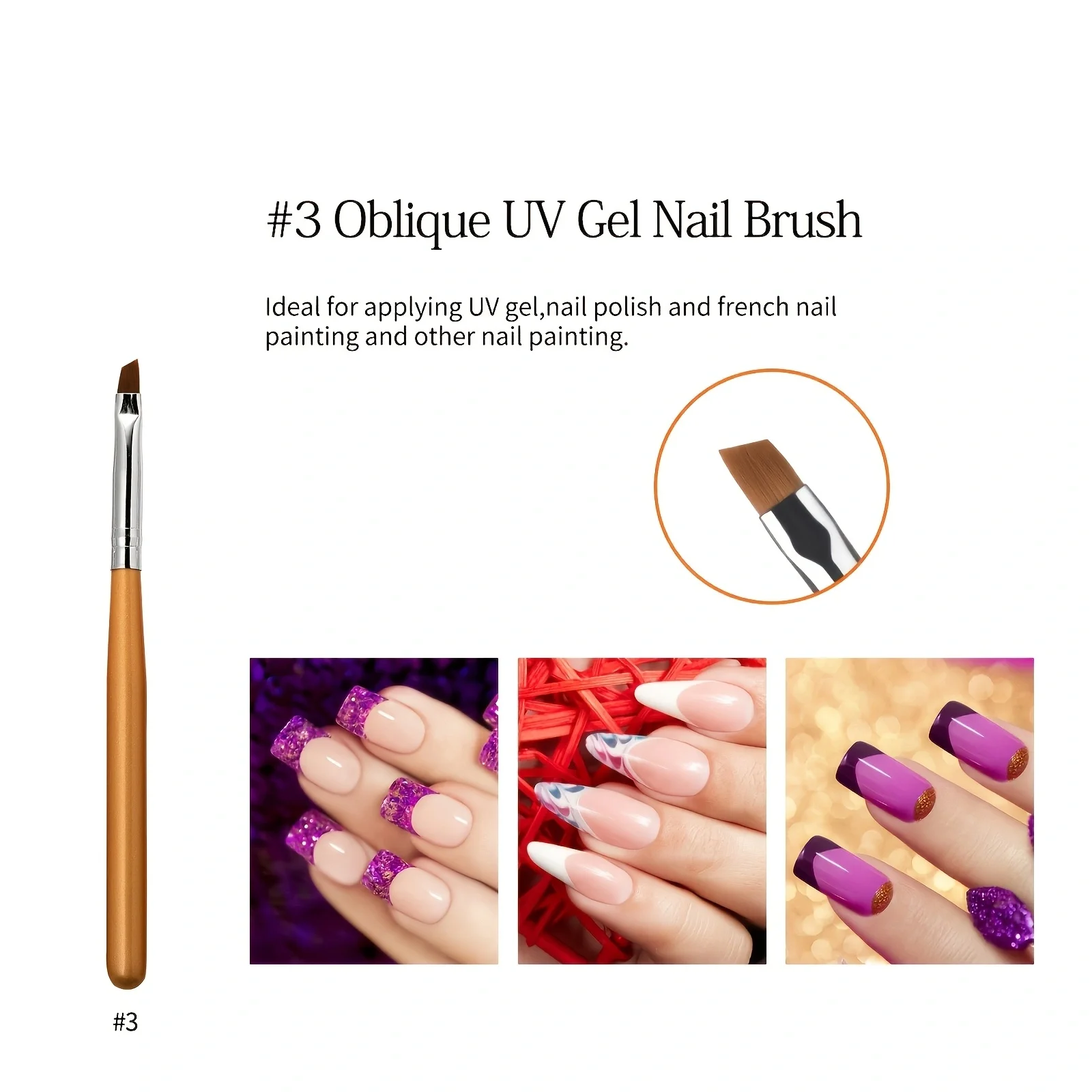 7/4/3/1 nail art full set of brushes, crystal brushes, dot drill brushes, fan-shaped brushes, oblique head brushes, round head b