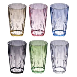 Y1UD Shatterproof Acrylic Water Tumblers 490ml Unbreakable Drinking Glasses Reusable Beer Champagne Cup Dishwasher Safe
