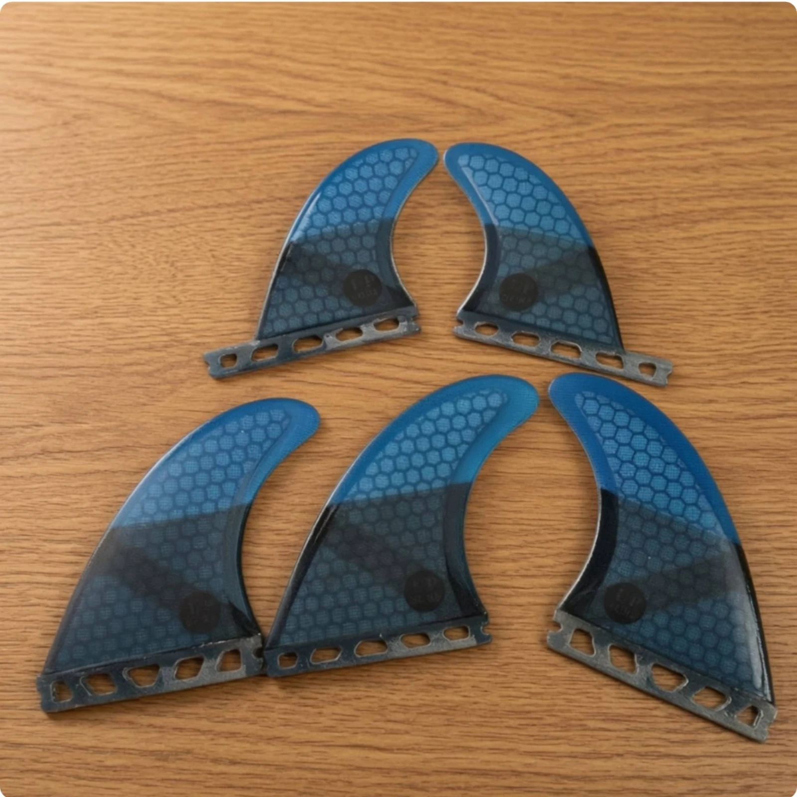 5 Pieces 5-Piece Fin Set Future-Ready Compatible FUT Fin Set Sports Gear Translucent Layered Look