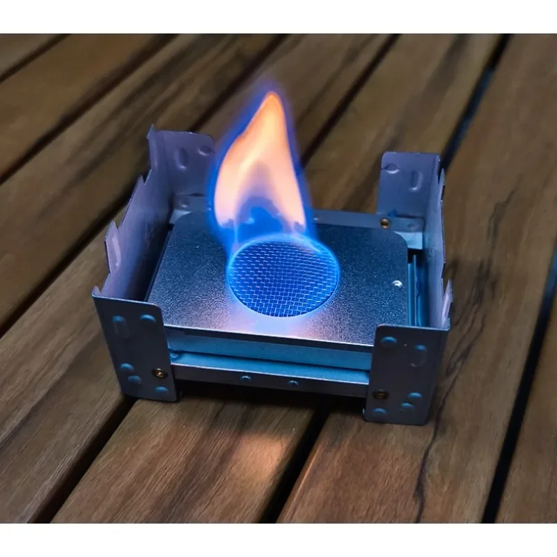 x1 Mini Alcoholkachel Eilandkachel Volledig verbrand Buiten Winddicht Buiten Camping Draagbare BBQ Trigger Tool Ovenaccessoires