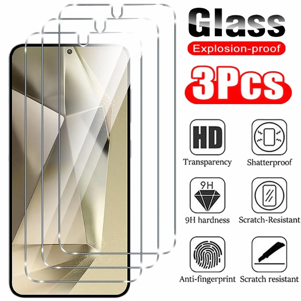 

3Pcs Tempered Glass For Samsung S26 S25 S24 Ultra Screen Protector S23 S22 S21 Plus Glass Film S26 Ultra Front Protective Film