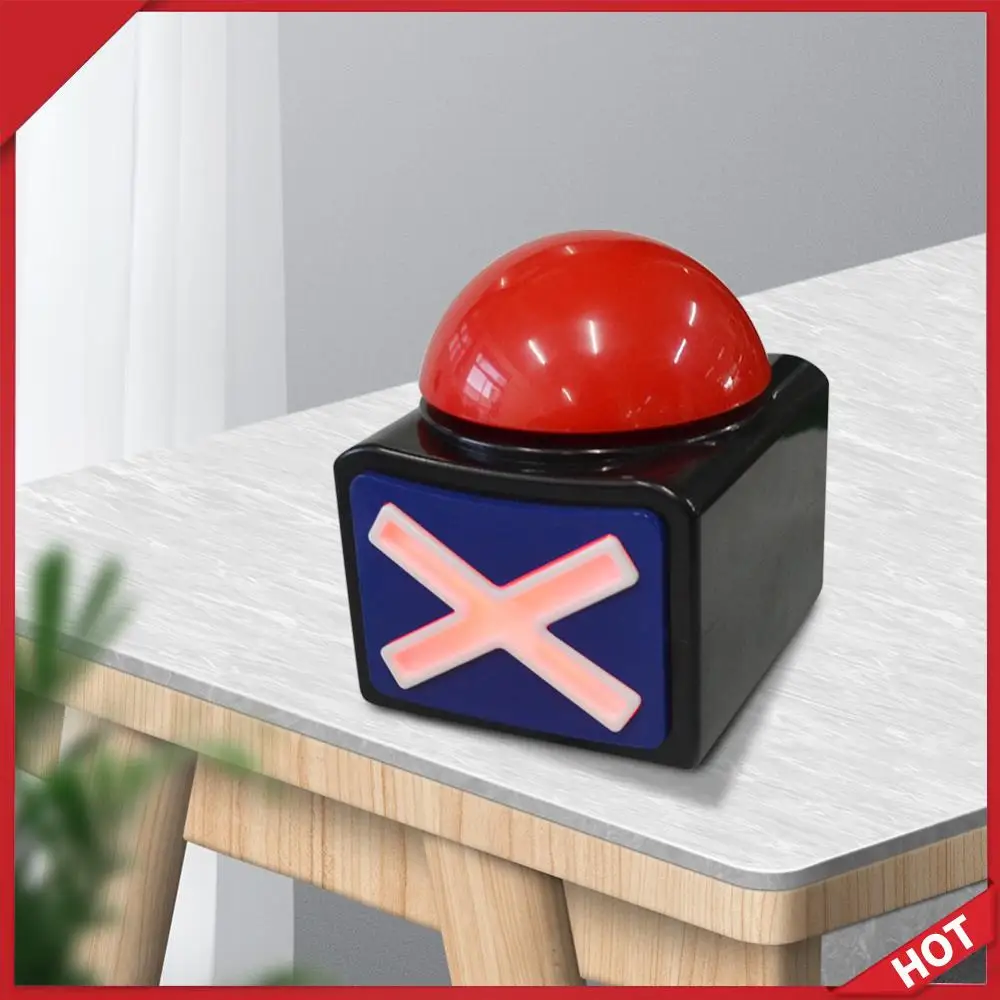 

Красная кнопка-сигнализатор с звуком и светом для викторин, талант-шоу, кнопки ответа для конкурсов/игровых шоу/вечеринок