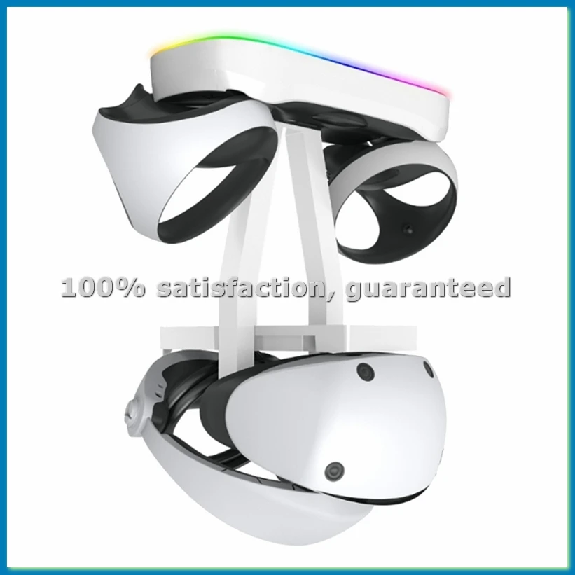 

Зарядная станция для PS VR2 с цветной RGB-подсветкой и держателем для гарнитуры, зарядная док-станция для игрового контроллера VR, подставка для зарядки-ABFT