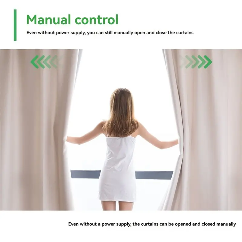 AS94-Smart Remote Control Tuya App Zigbee Battery For Curtain Motor Electric Opener For Curtain Track Removable