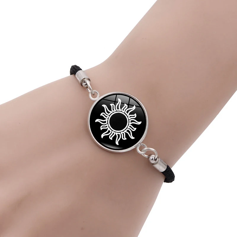 2pcs/Set Luminous Couple Sun Moon Bracelet For Women Men Adjustable Woven Rope Charm Friendship Girlfriend Party Jewelry Gifts