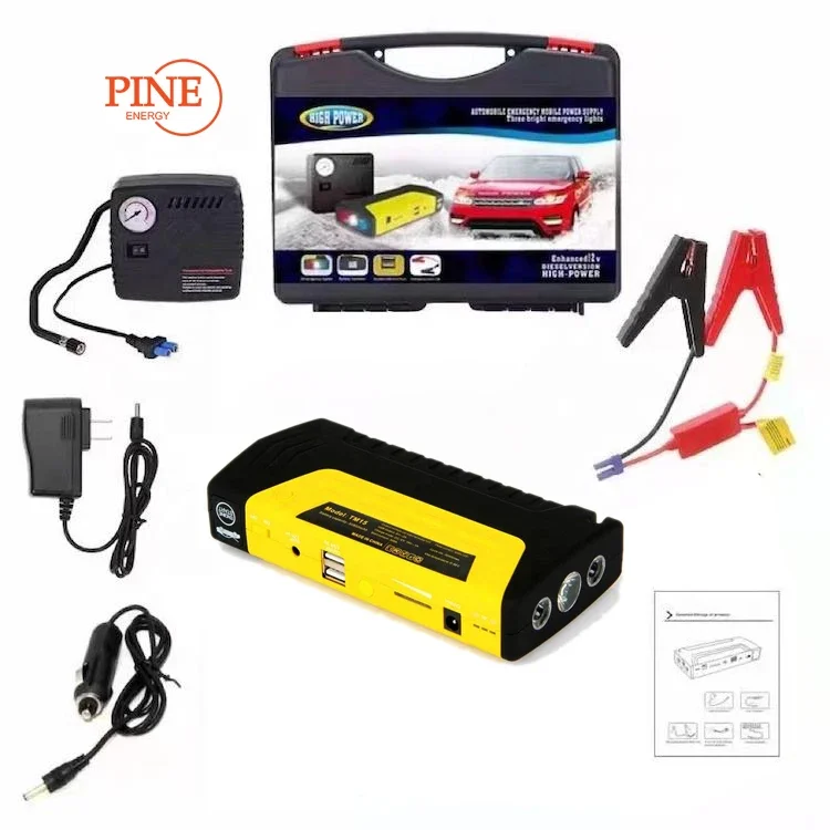 12V car Jump starter Power Bank Tire Inflator jump power booster Battery  12V multi-function  jump starter with air compressor