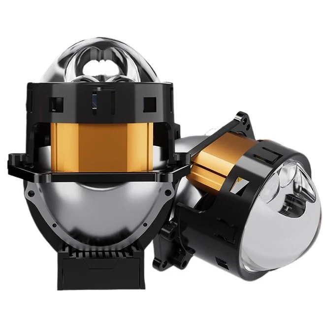 Bi LED Projector Headlight Dual Direct Lens Car LED Headlamp High Bright Focus High Low Beam Integrated Retrofit Universal Kit