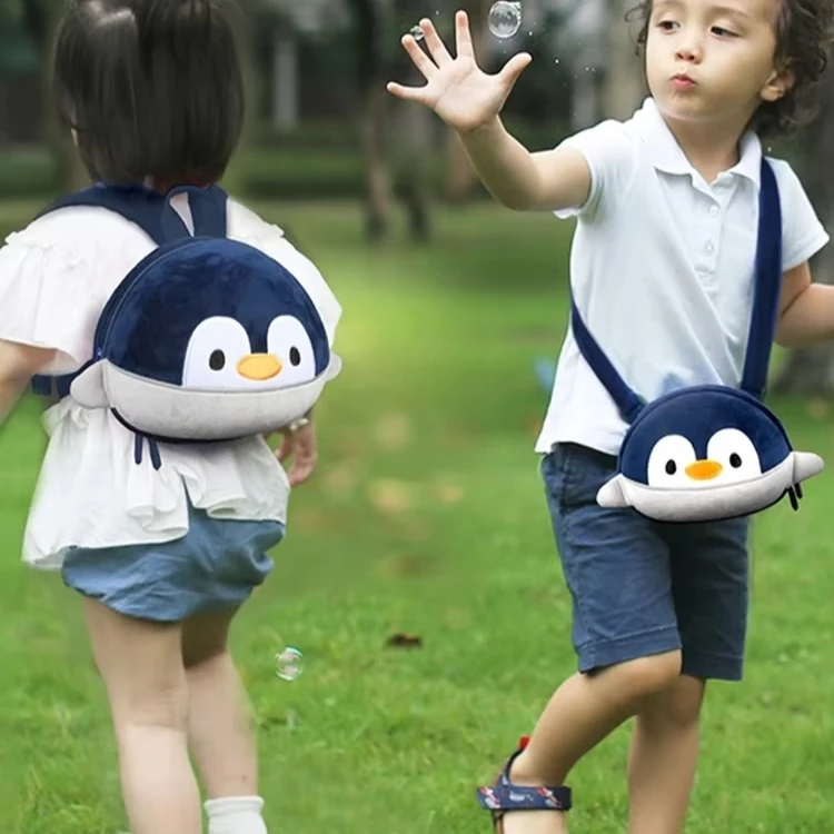 Backpack for Girls Supercute Penguin Anti Loss Backpack Boys and Girls Years Old Cute Pet Cartoon Traction Anti Loss Schoolbag