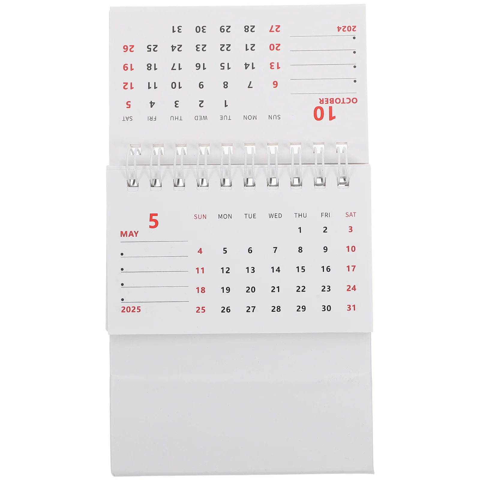 Calendrier de bureau décoratif pour bureau, note magnétique debout, rabat mensuel, utilisation 03, 2025