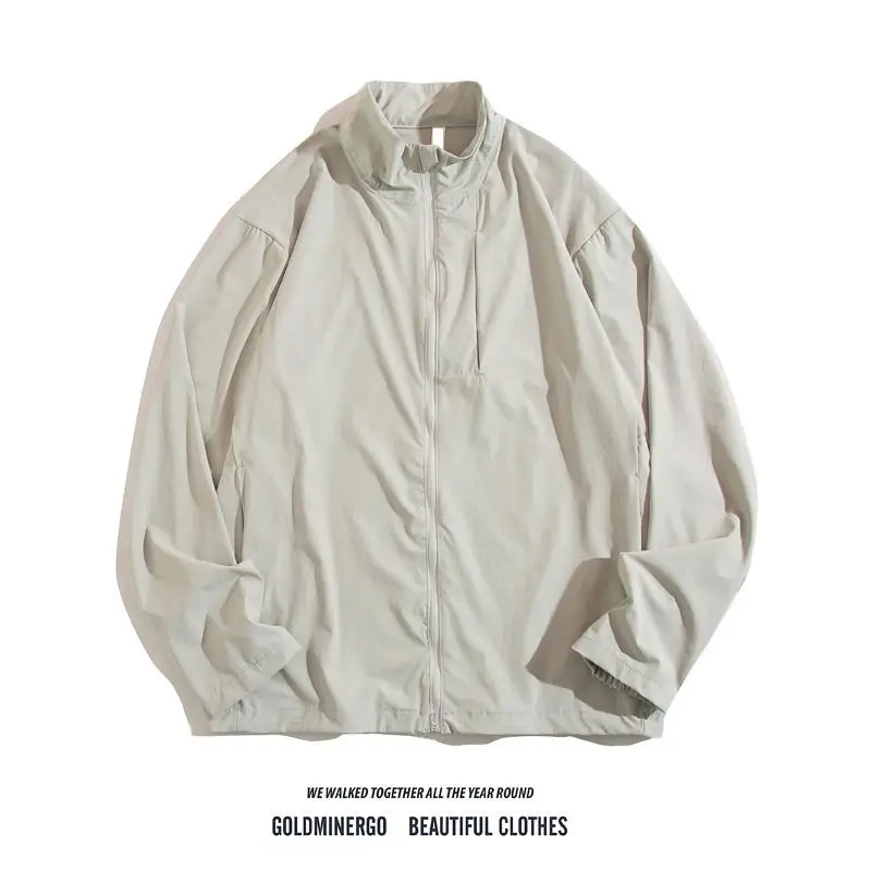 

Мужская спортивная ветровка в американском стиле, повседневная, свободного кроя, с воротником-стойкой, молодежная мода