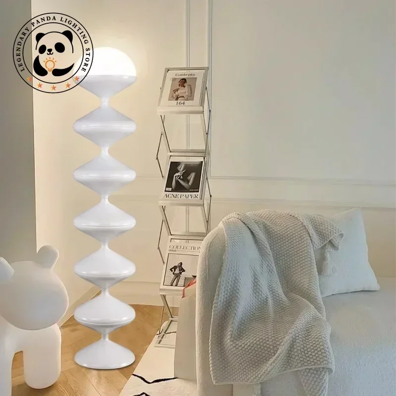 Nordic Gourd String Floor Lamp Modern Cream Style Creative Design Luminaires for Living Room Bedroom Sofa Decor Led Corner Light