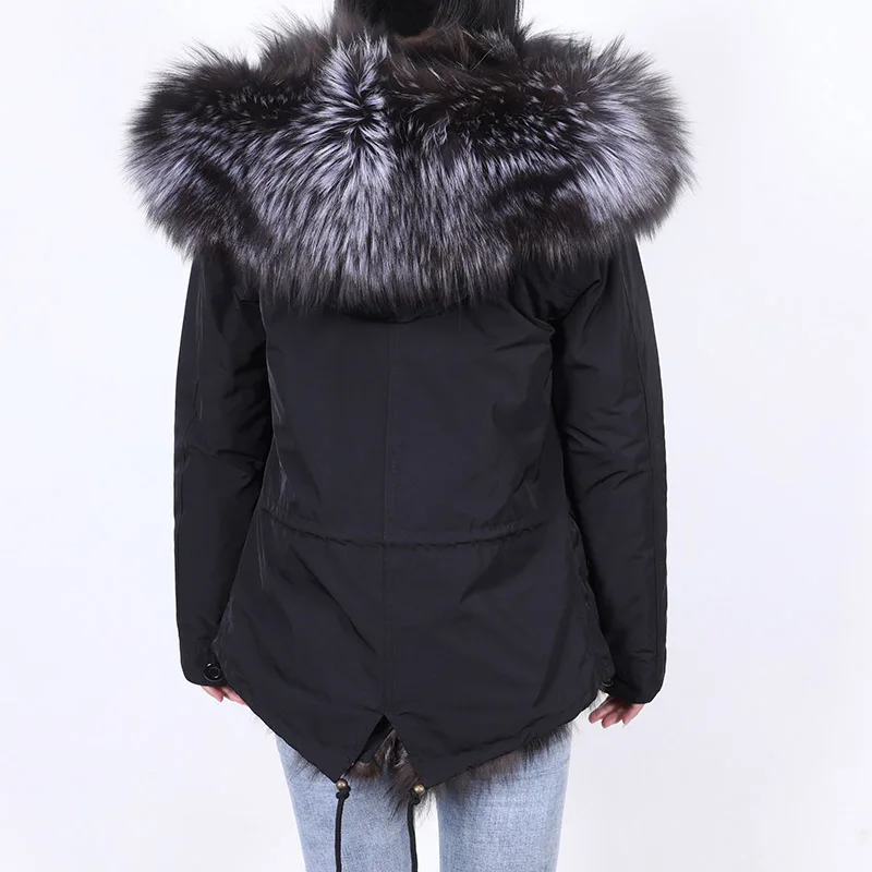 2026 Maomaokong Winter Jackets For Women  Natural Real Fur Coat Fox Fur Collar Inner Fur Parkas Female Cold Coat