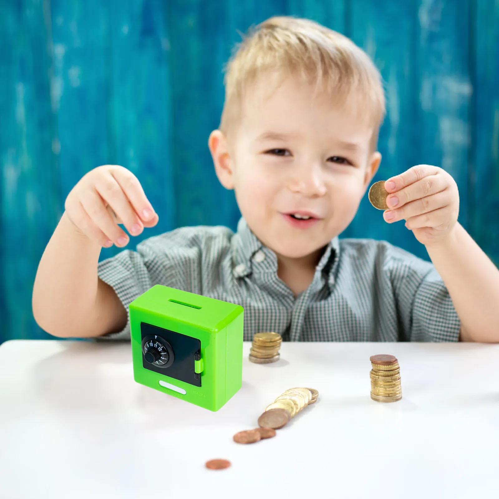 4-個の安全な貯金箱小さな子供用コイン貯蓄銀行かわいいタイガーデザインの貯金箱子供用デスクトップ装飾