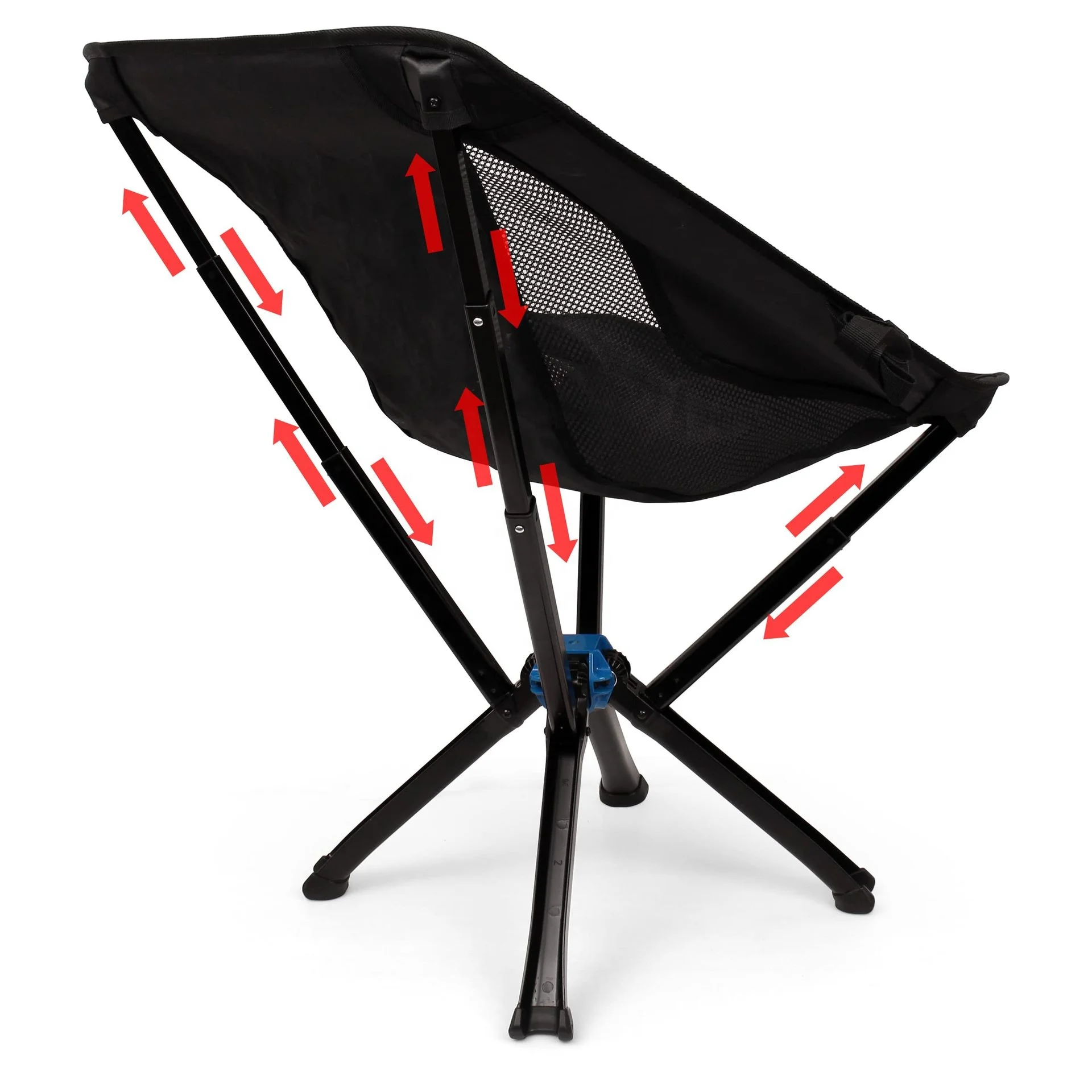 Wholesale High Quality Lightweight Foldable Field Folding Picnic Fishing Chair Folding Beach Camping Moon Chair Outdoor Picnic