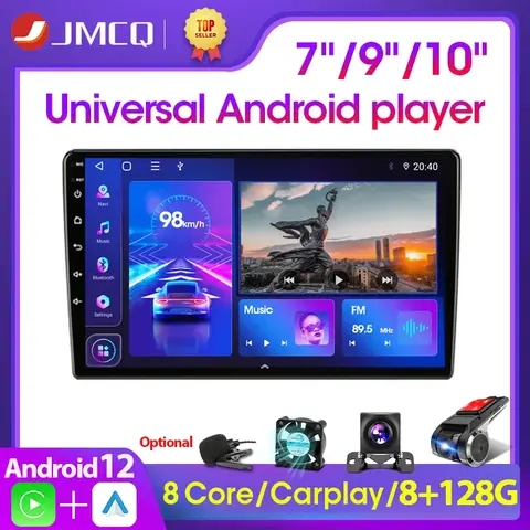 Android 12 2Din Car Radio with GPS FM 7-10 Inch JMCQ