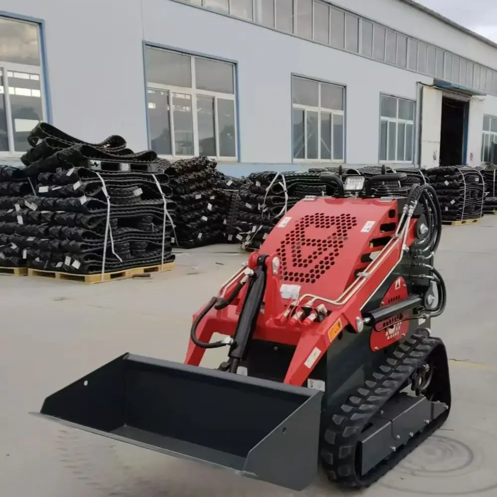 ข้อเสนอโรงงาน Mini Loader Skid Steer Loader บ้านสวน Crawler ที่ถูกที่สุด International Mini Small Skid Steer Loader ที่กําหนดเอง