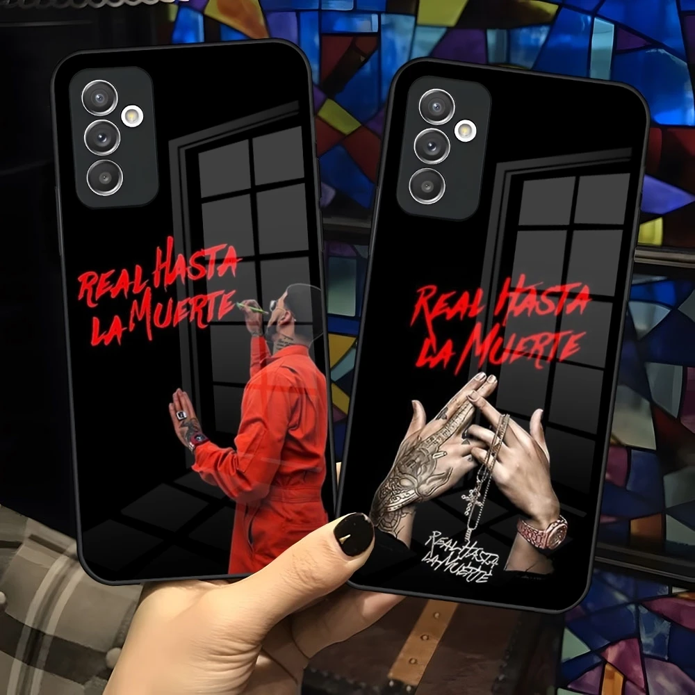 Anuel AA Rapper Phone Case For Samsung Galaxy S26 S25 S24 S23 S22 S20 S21 Ultra Plus Fe Edge Colored Silver Cover