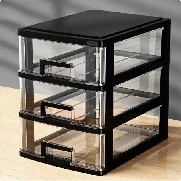 Desktop Drawer Style Storage Box Multi Layer Office Workstation Organizer A4 Document Rack Transparent Cabinet Seven Characte...