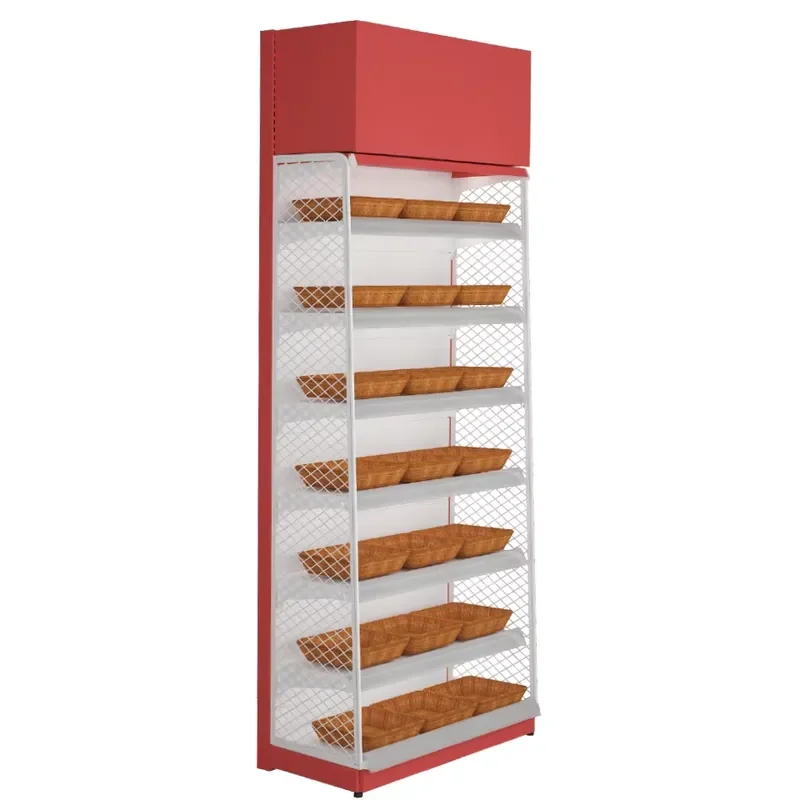 King Display Metal Cold Rolled Steel Bread Rack - Maximize Space, Lightweight Freestanding Supermarket Shelves, Epoxy Coated