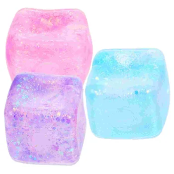 子供のためのスクイーズキューブボール、子供のための天井のおもちゃ、パーティー、便利な形、3個