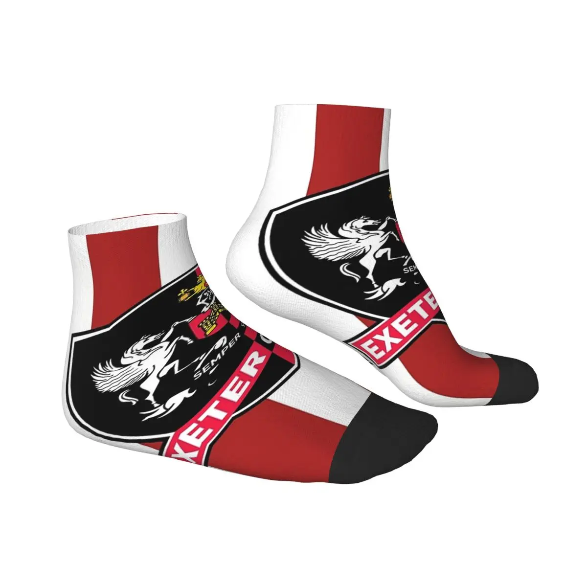 Kaus Kaki Exeter City FC Stoking Penyerap Keringat Harajuku Aksesori Kaus Kaki Sepanjang Musim untuk Hadiah Natal Pria Wanita