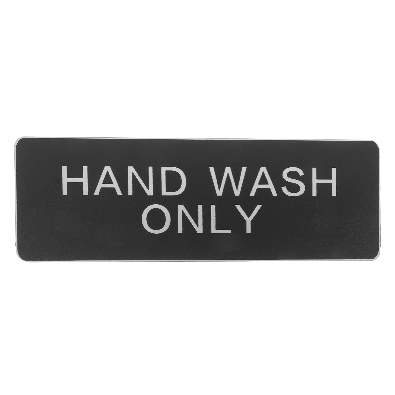 Professional Hand Wash Only Sign Aluminum Construction Easy Mount Reminder for Employees in Kitchens Restaurants Offices